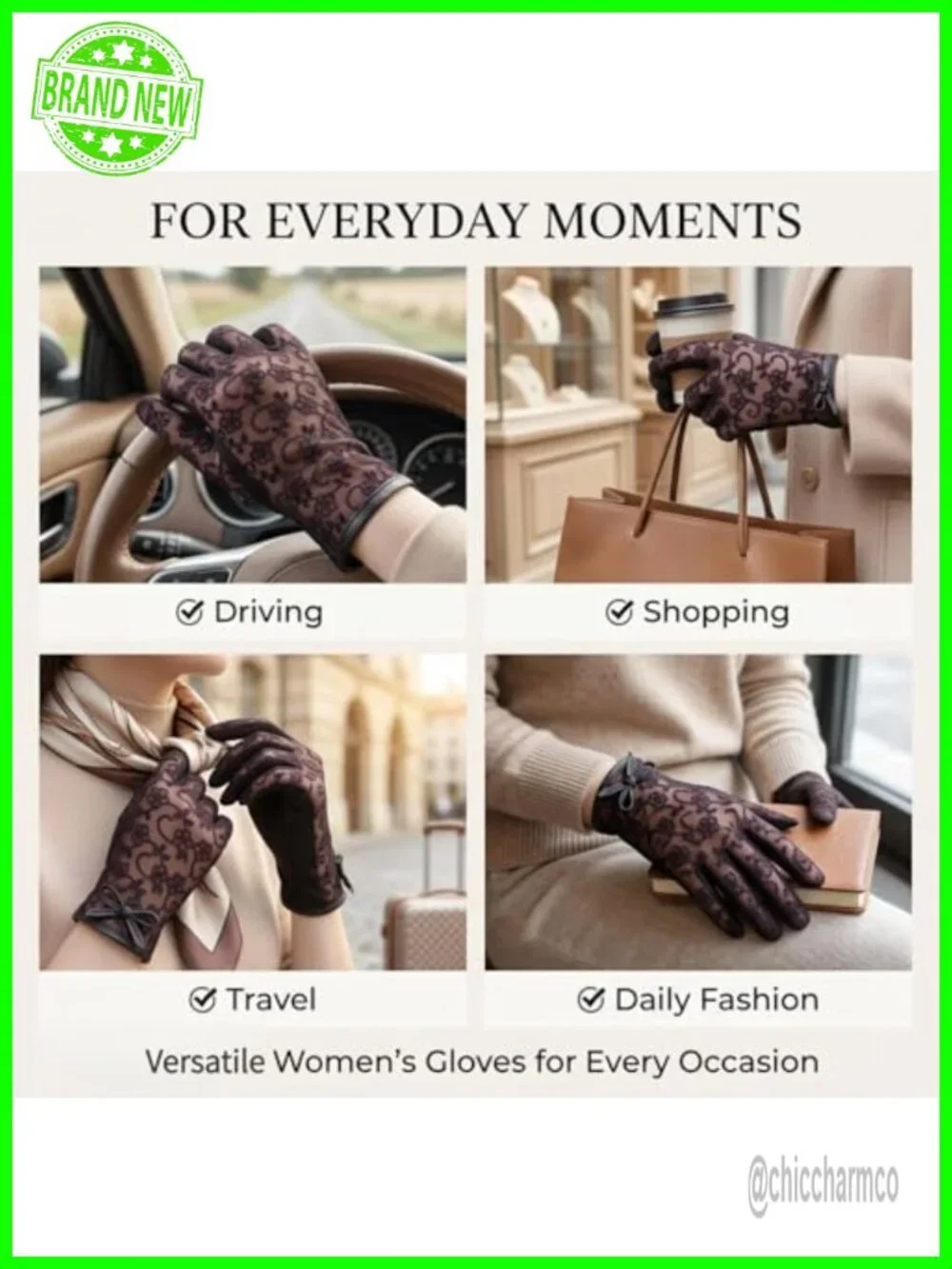 Lace Faux Leather Touchscreen Gloves Party Wedding Daily Wear